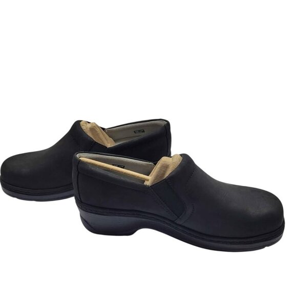Klogs Naples Women's Size 11 Wide Width Black Oiled Leather Soft Toe Non-Slip - Picture 2 of 9